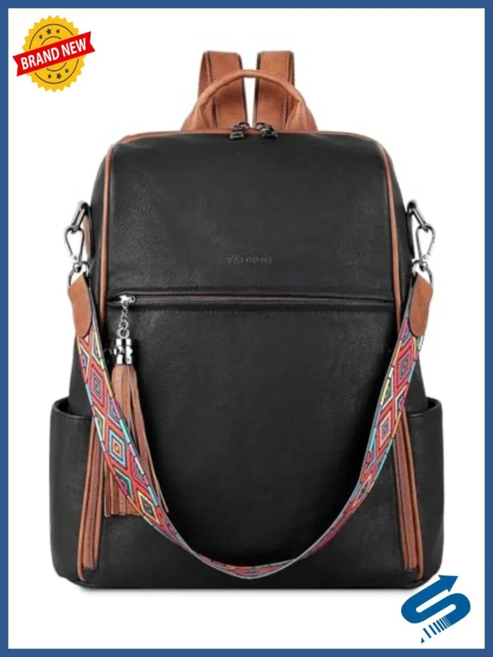 Waterproof Faux Leather Backpack for Women, 13